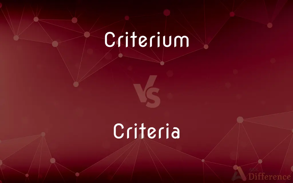 Criterium vs. Criteria — What's the Difference?