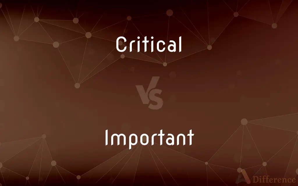 Critical vs. Important — What's the Difference?