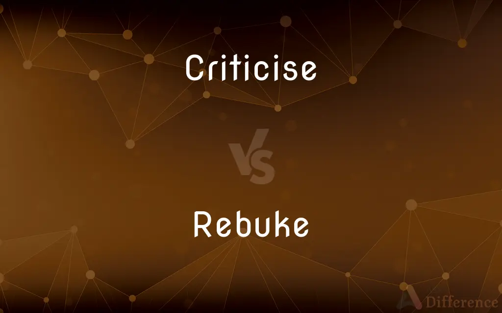 Criticise vs. Rebuke — What's the Difference?