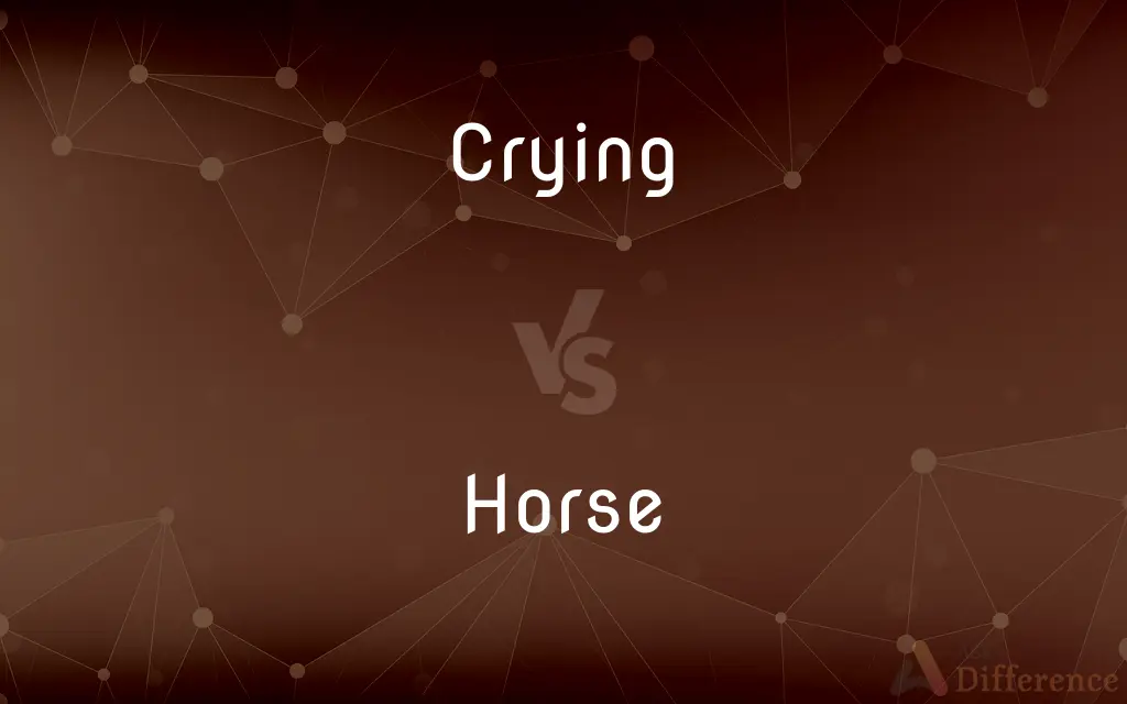 Crying vs. Horse — What's the Difference?