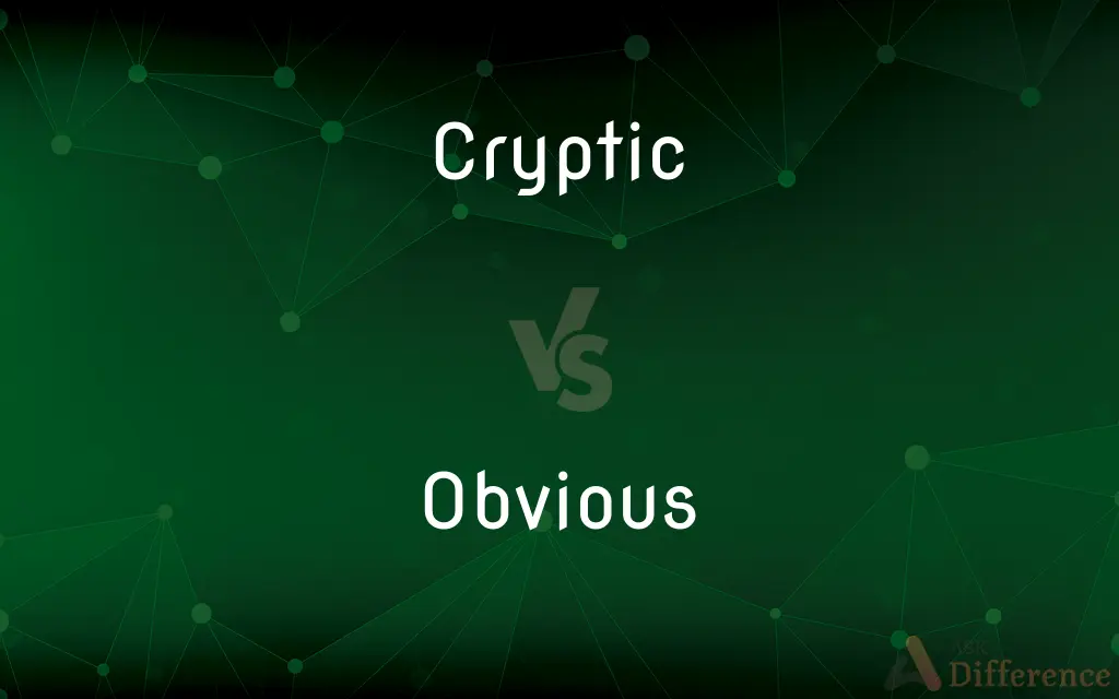 Cryptic vs. Obvious — What's the Difference?