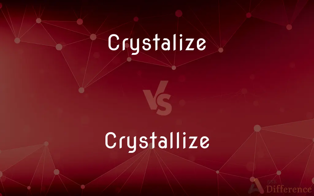Crystalize vs. Crystallize — What's the Difference?
