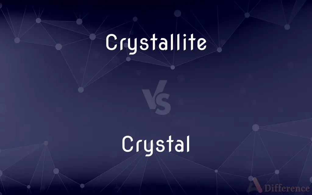 Crystallite vs. Crystal — What's the Difference?
