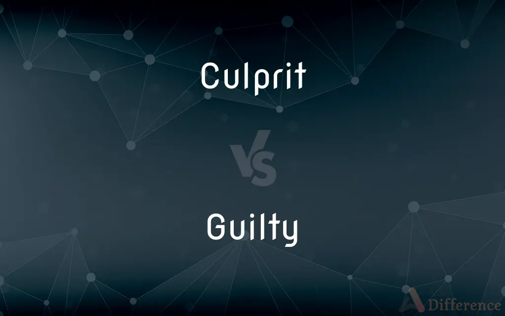 Culprit vs. Guilty — What's the Difference?