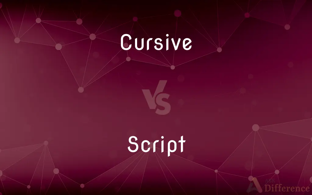 Cursive vs. Script — What's the Difference?