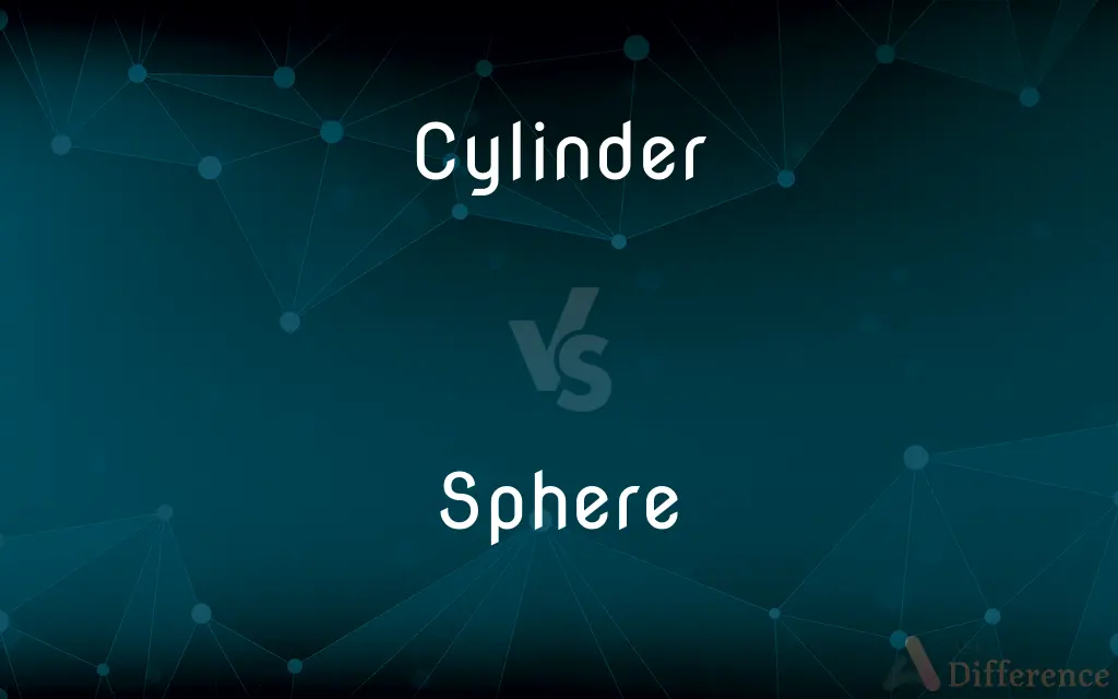 Cylinder vs. Sphere — What's the Difference?
