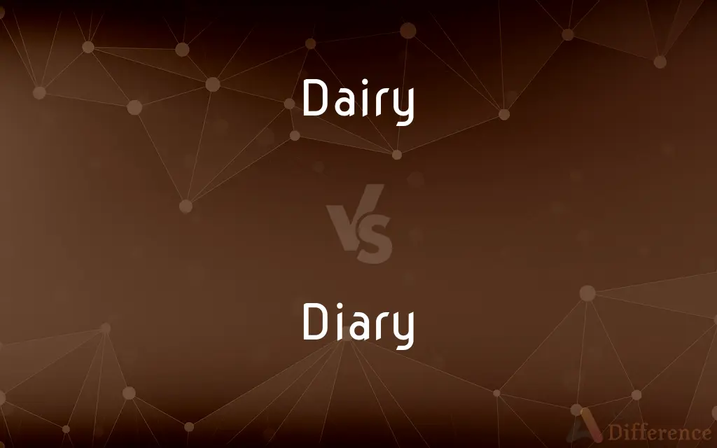 Dairy vs. Diary — What's the Difference?