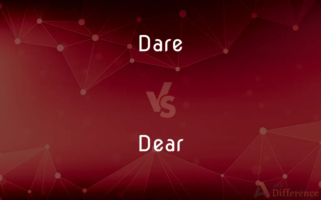 Dare vs. Dear — What's the Difference?