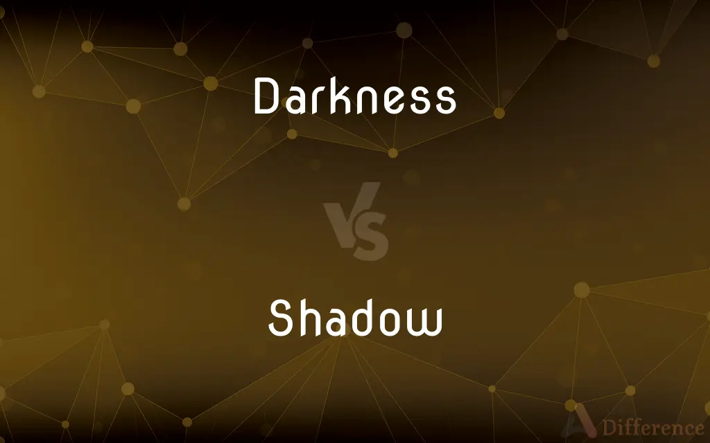Darkness vs. Shadow — What's the Difference?