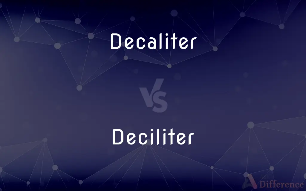 Decaliter vs. Deciliter — What's the Difference?