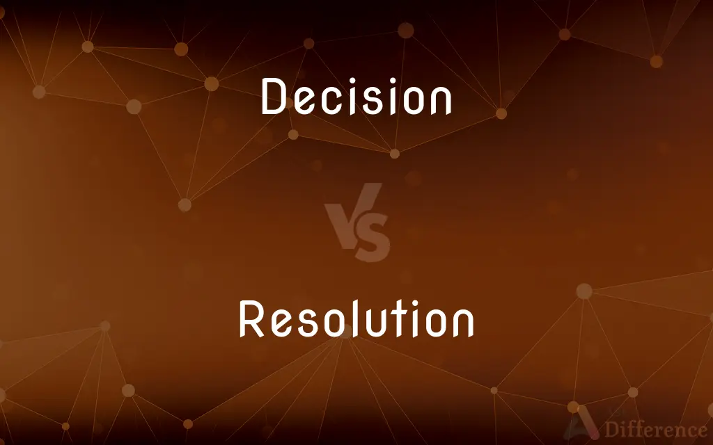 Decision vs. Resolution — What's the Difference?