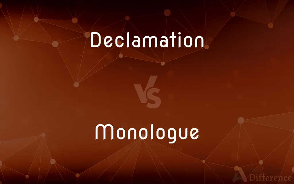 Declamation vs. Monologue — What's the Difference?