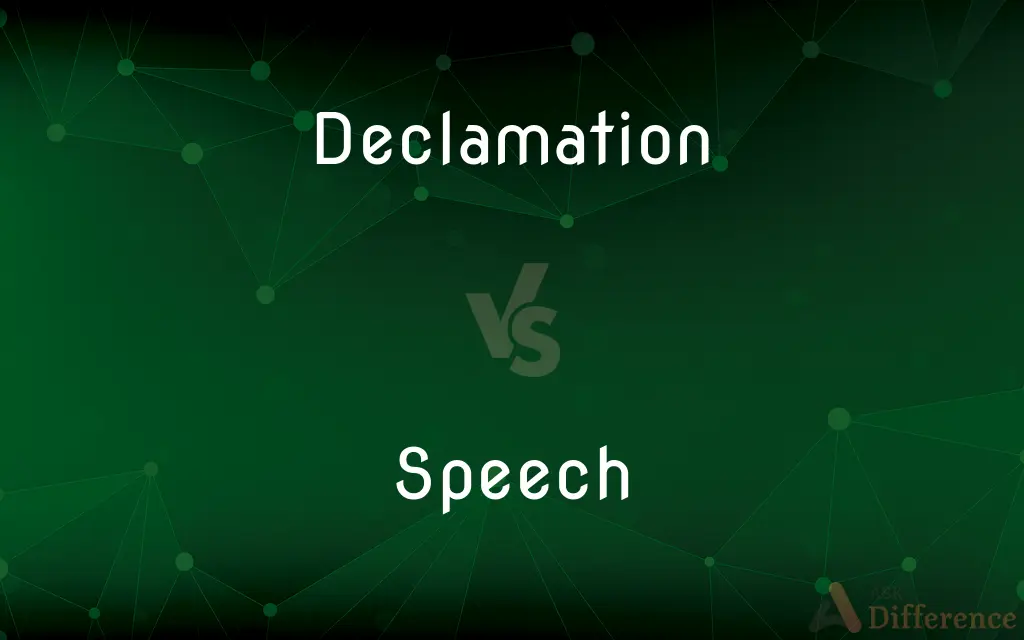 Declamation vs. Speech — What's the Difference?