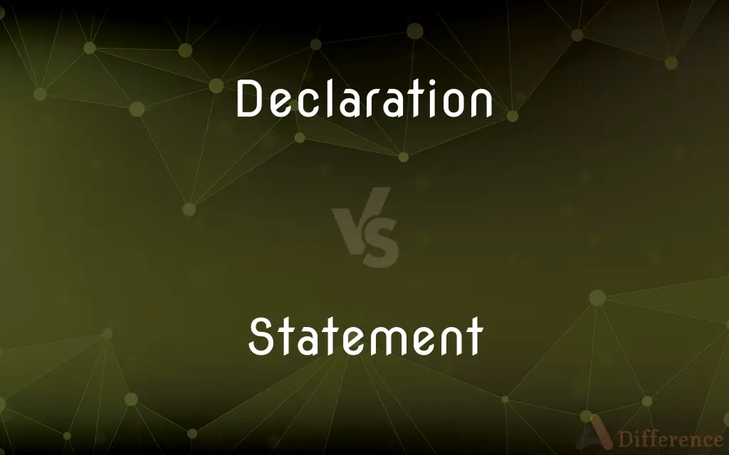 Declaration vs. Statement — What's the Difference?