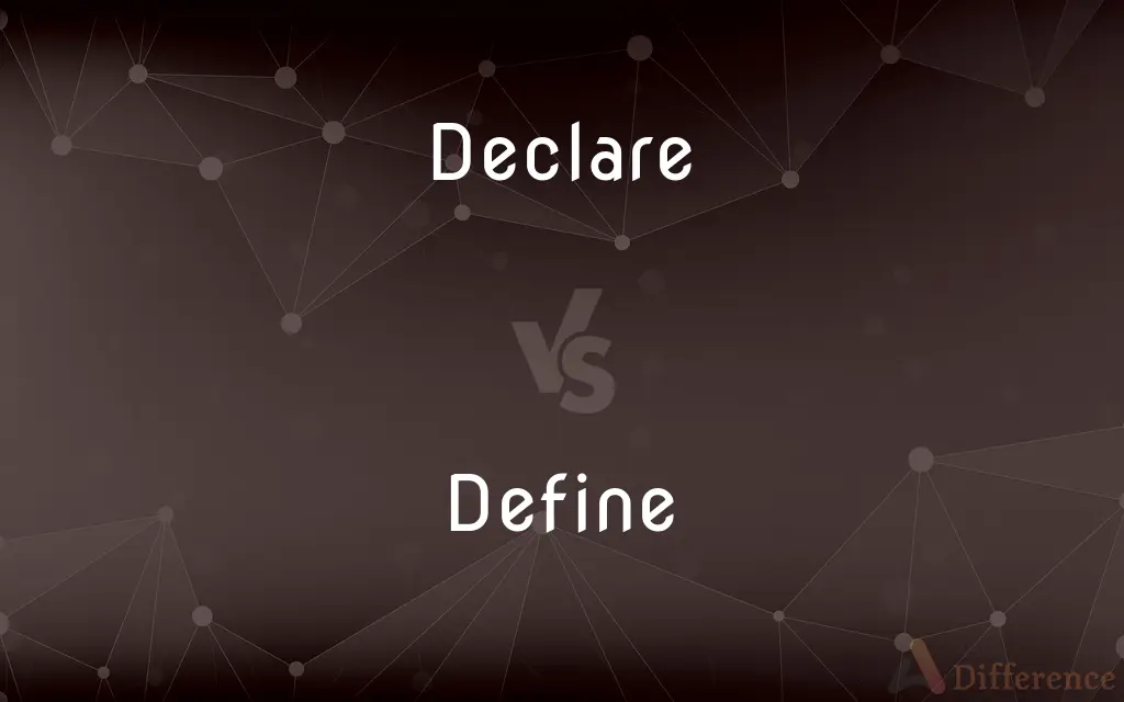 Declare vs. Define — What's the Difference?
