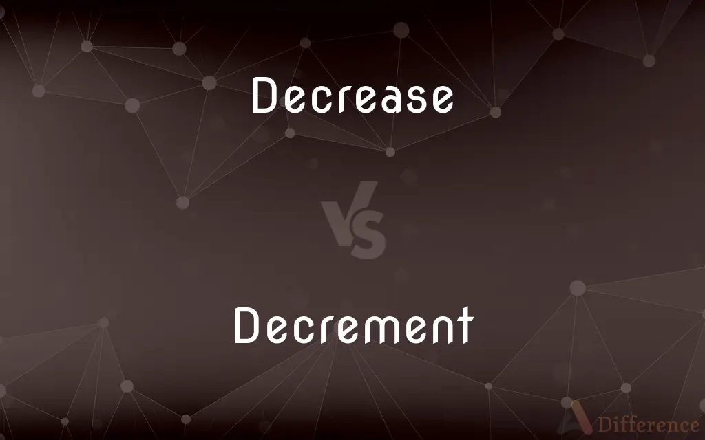 Decrease vs. Decrement — What's the Difference?