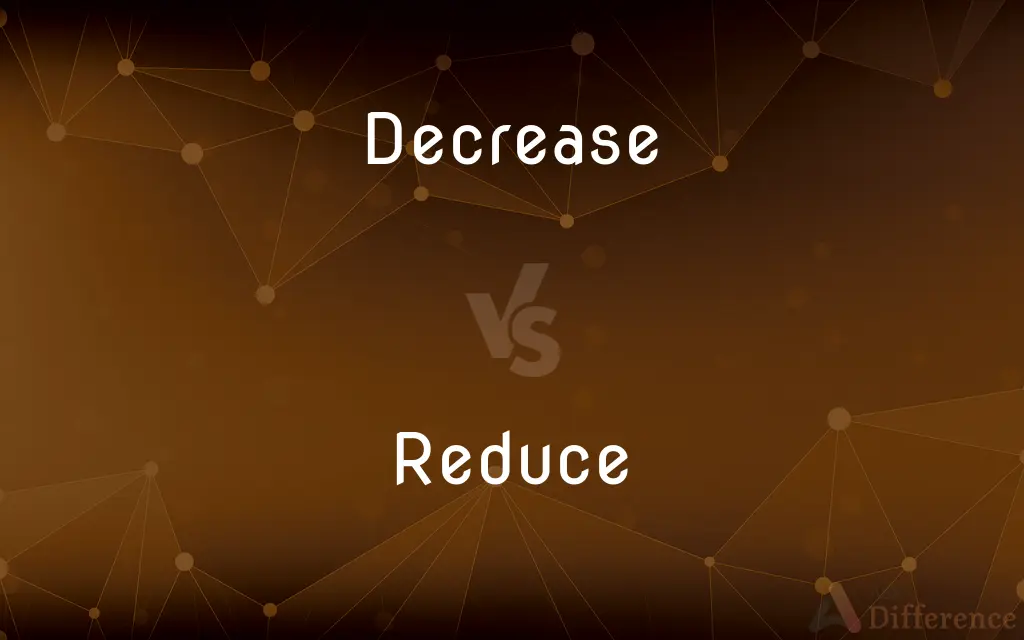 Decrease vs. Reduce — What's the Difference?