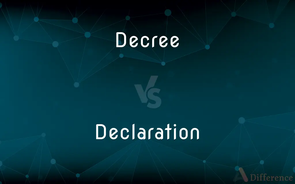 Decree vs. Declaration — What's the Difference?