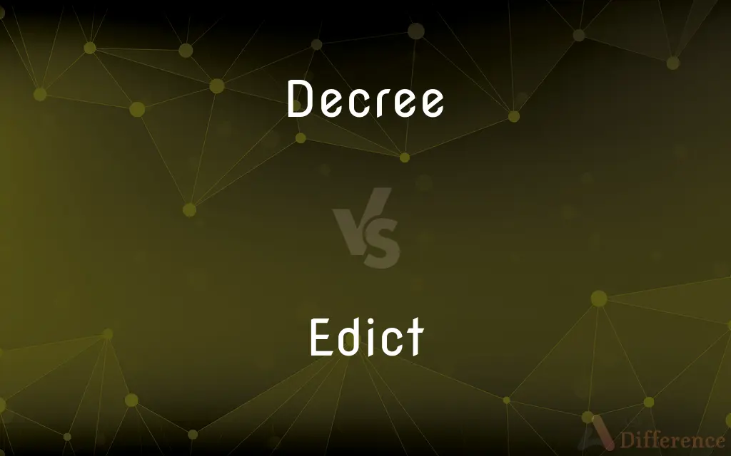Decree vs. Edict — What's the Difference?