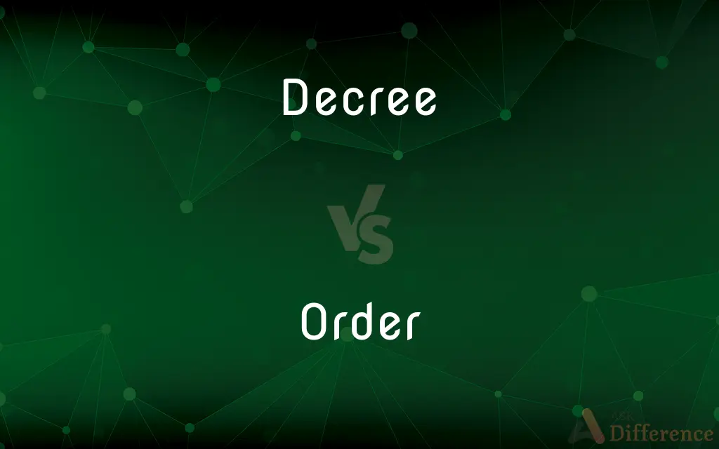Decree vs. Order — What's the Difference?