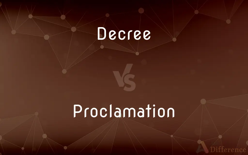 Decree vs. Proclamation — What's the Difference?