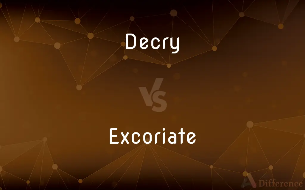 Decry vs. Excoriate — What's the Difference?