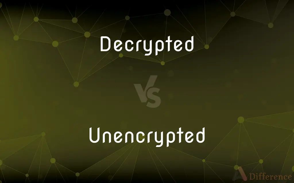 Decrypted vs. Unencrypted — What's the Difference?