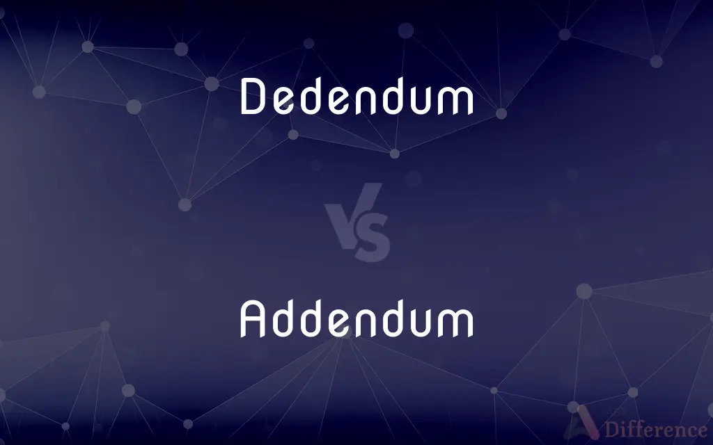 Dedendum vs. Addendum — What's the Difference?
