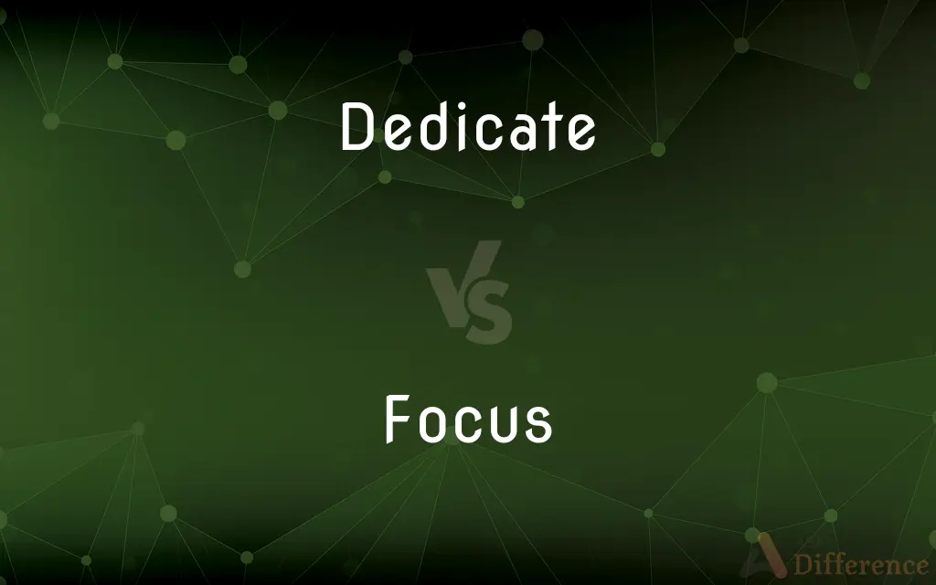 Dedicate vs. Focus — What's the Difference?