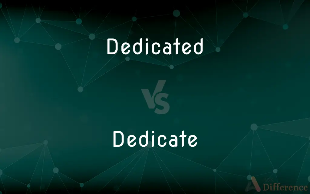 Dedicated vs. Dedicate — What's the Difference?