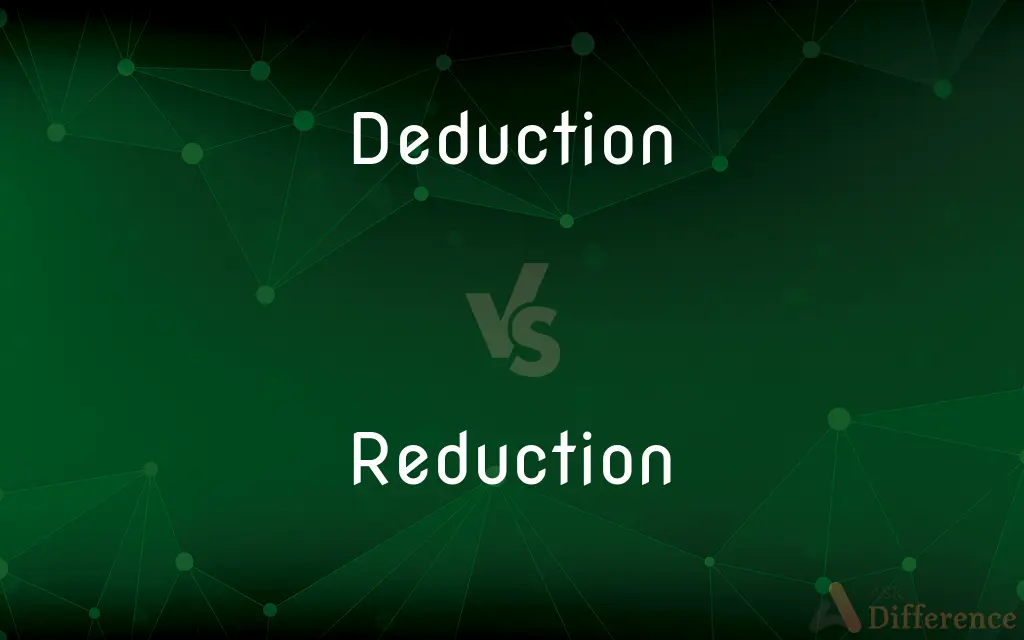 Deduction vs. Reduction — What's the Difference?