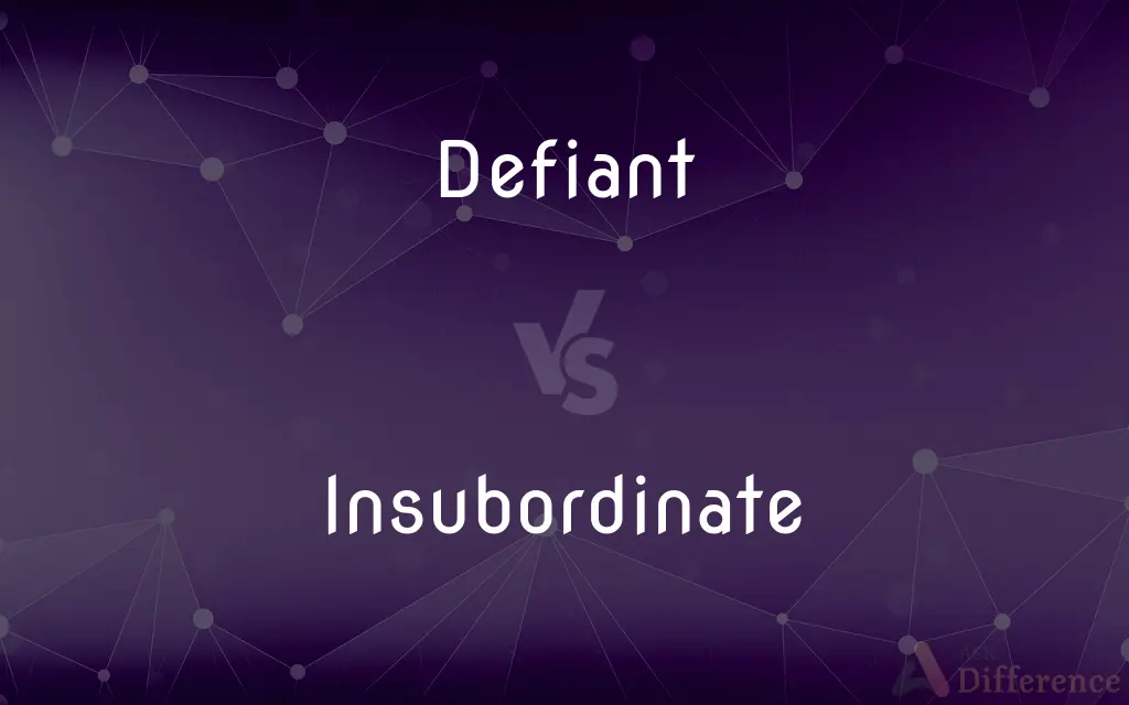 Defiant vs. Insubordinate — What's the Difference?