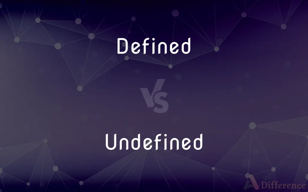 Defined vs. Undefined — What's the Difference?