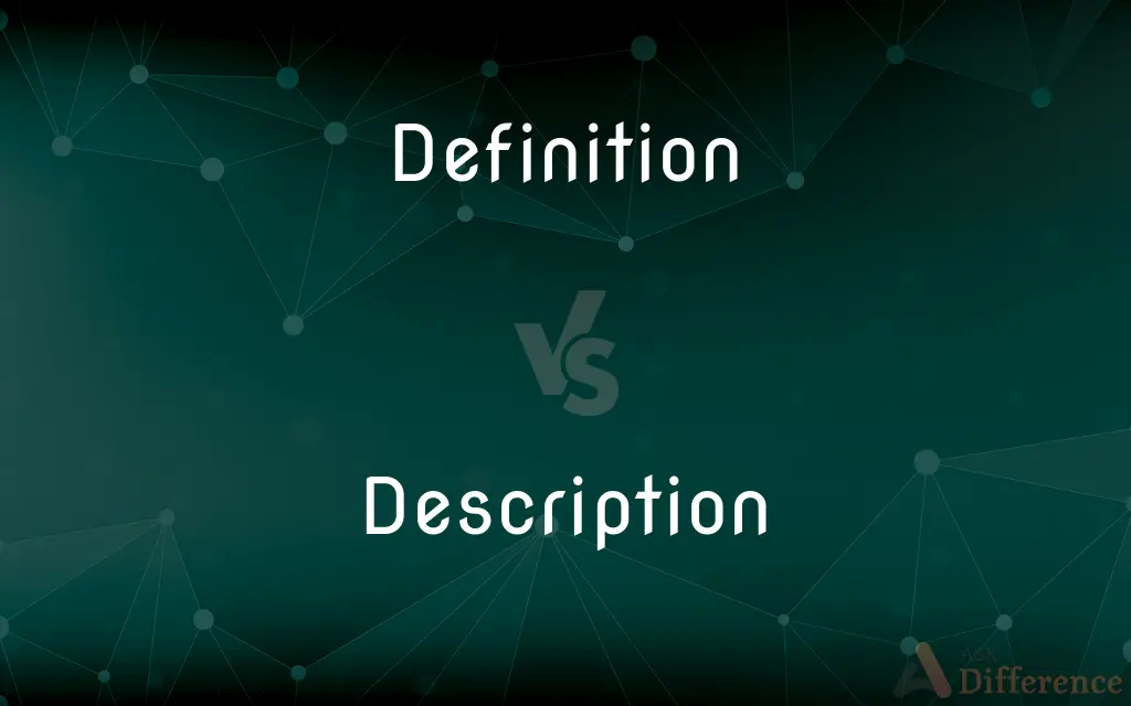 Definition vs. Description — What's the Difference?