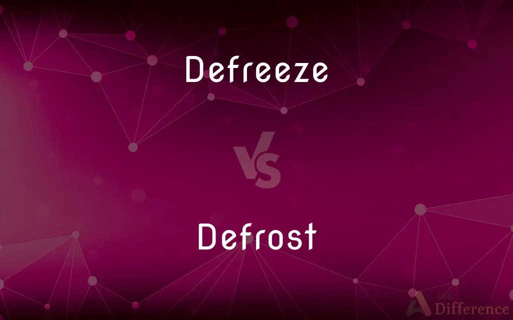 Defreeze vs. Defrost — What's the Difference?