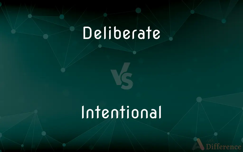 Deliberate vs. Intentional — What's the Difference?