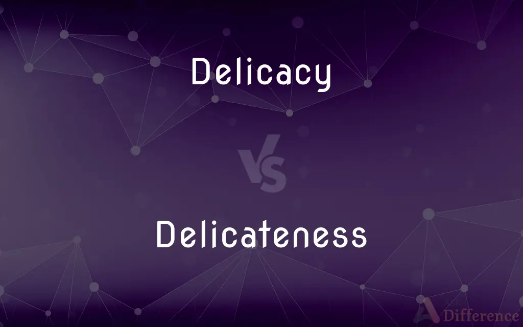 Delicacy vs. Delicateness — What's the Difference?