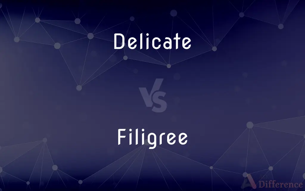Delicate vs. Filigree — What's the Difference?