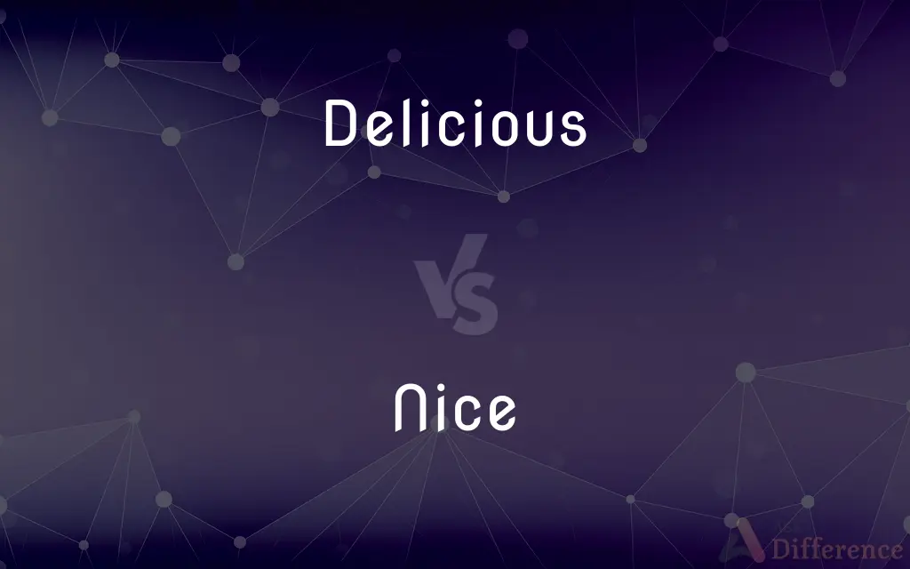 Delicious vs. Nice — What's the Difference?