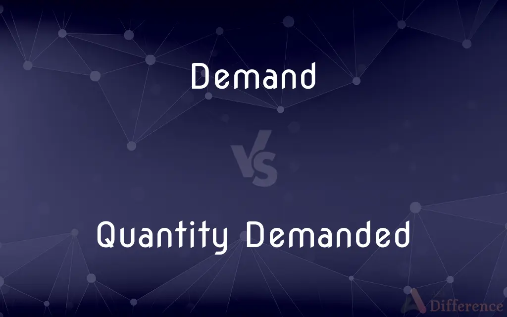 Demand vs. Quantity Demanded — What's the Difference?