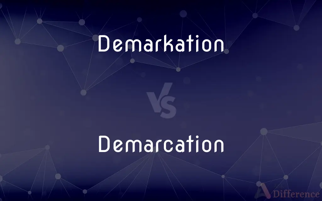 Demarkation vs. Demarcation — What's the Difference?