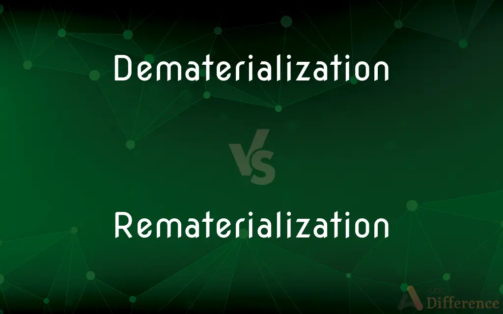 Dematerialization vs. Rematerialization — What's the Difference?