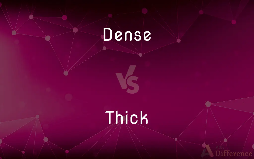 Dense vs. Thick — What's the Difference?