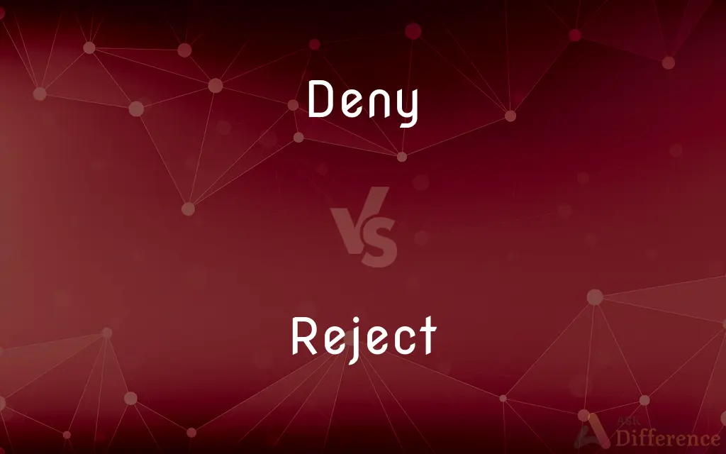 Deny vs. Reject — What's the Difference?