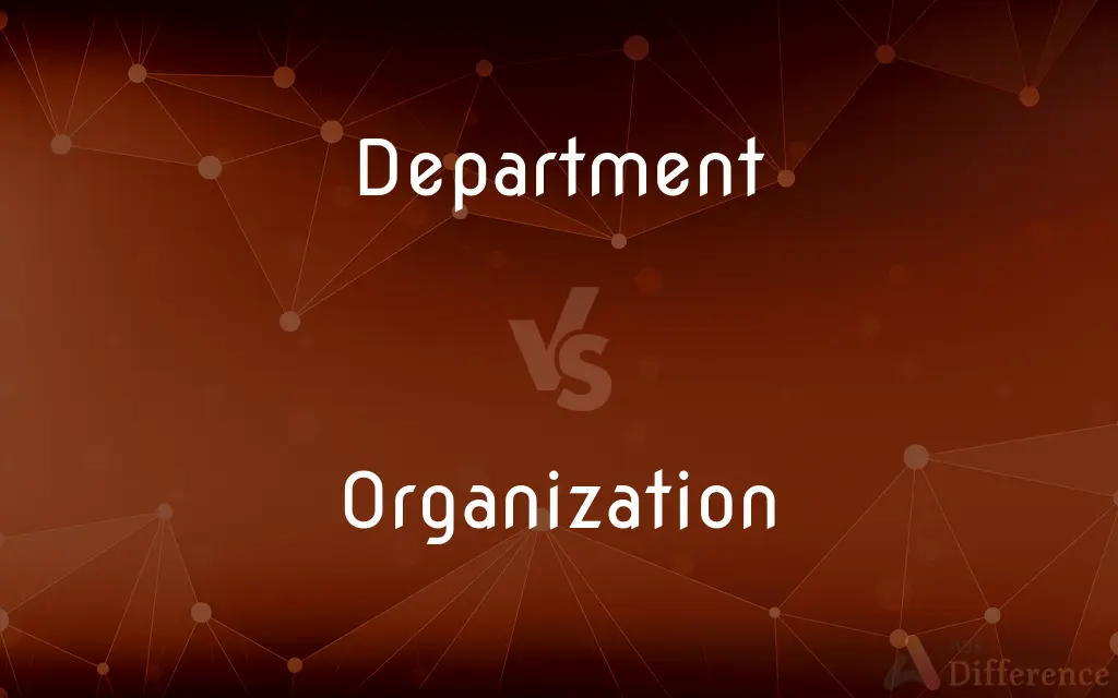 Department vs. Organization — What's the Difference?