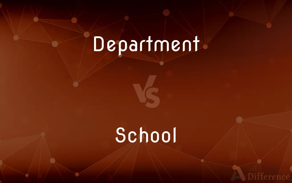 Department vs. School — What's the Difference?