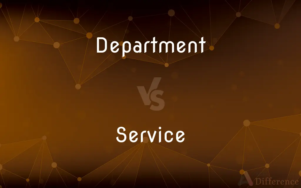Department vs. Service — What's the Difference?