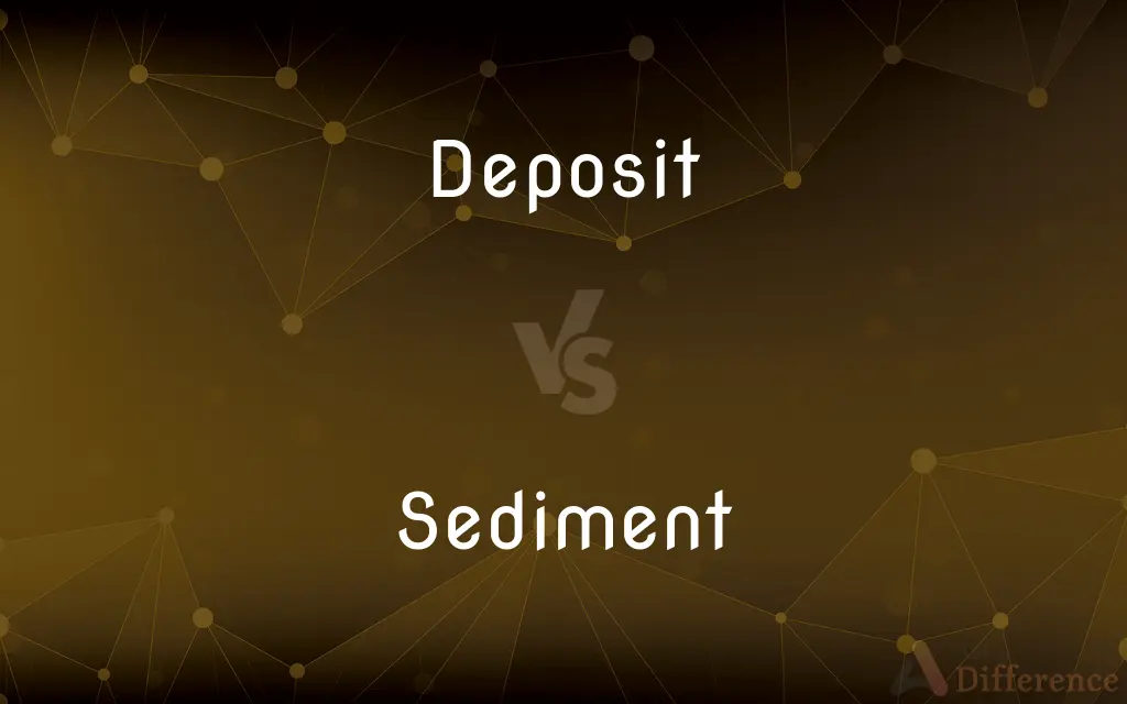 Deposit vs. Sediment — What's the Difference?