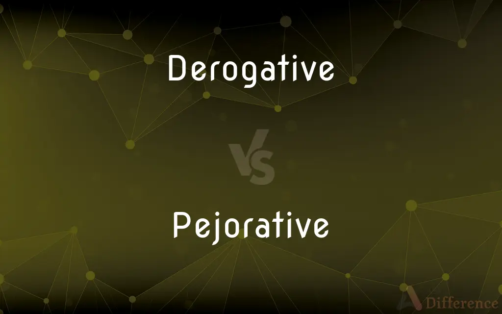 Derogative vs. Pejorative — What's the Difference?