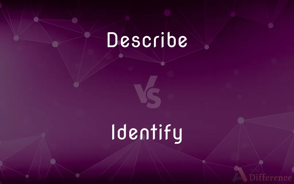 Describe vs. Identify — What's the Difference?